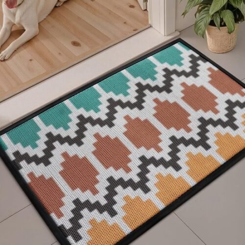Unyqoos® Kleine deurmat met antislip en vuilopvang voor binnen en buiten gebruik, 32x59 cm
