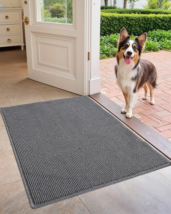 550x687-285.jpg Unyqoos® Wasbare en sneldrogende grijze deurmat met antislip voor binnengebruik
