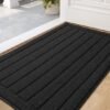 Unyqoos® Absorberende en Antislip Deurmat voor Binnen met Eenvoudige Reiniging 50 x 90 cm Zwart