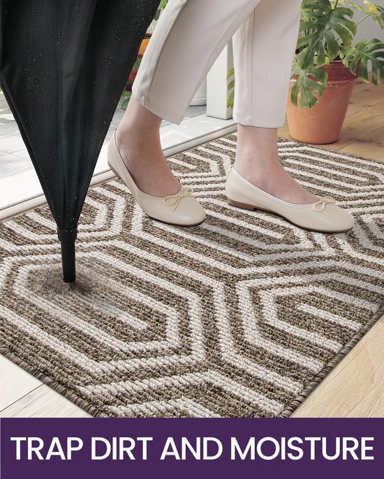 Unyqoos® en wasbare deurmat voor binnen en buiten met antislip onderzijde