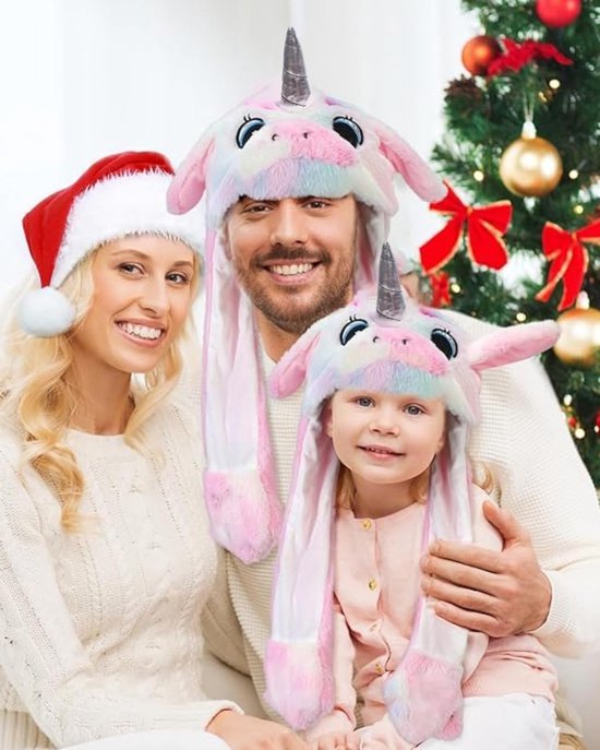 550x687-309.jpg Unyqoos® Pluche Eenhoorn Muts met Beweegbare Oren voor Cosplay en Feestjes