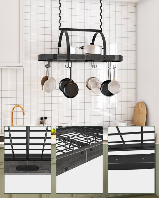 550x687-352.jpg Unyqoos® Ruimtebesparend hangend keukenkastrek met 12 haken voor georganiseerde keuken