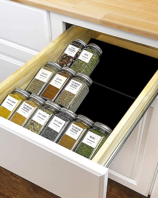 550x687-359.jpg Unyqoos ® Kruidenlade Organisator Verstelbare Inzetstukken voor Efficiënte Keukenopslag en Orde