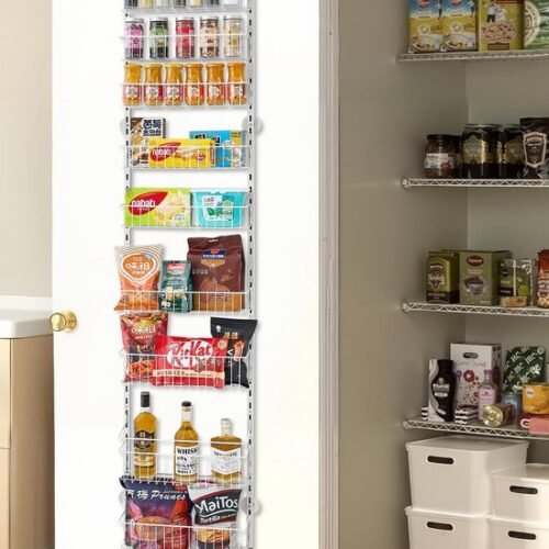 550x687-368.jpg Unyqoos® Verstelbare wand- en deurorganizer met 9 opbergrekken voor keuken en badkamer