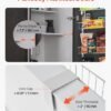 Unyqoos® Verstelbare wand- en deurorganizer met 9 opbergrekken voor keuken en badkamer
