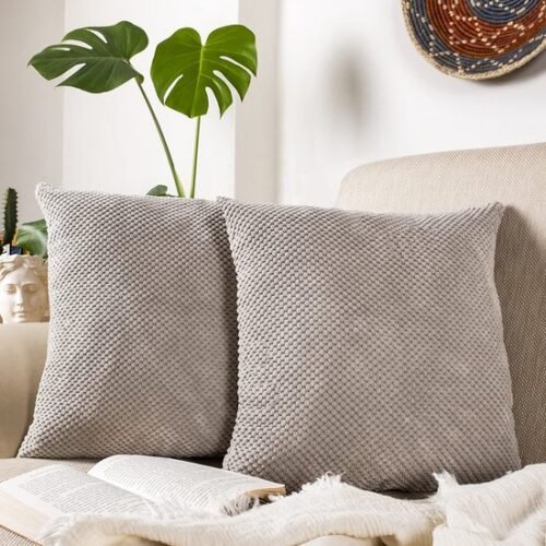 550x687-383.jpg Unyqoos® Set van 2 Grijze Corduroy Kussenslopen met Verborgen Ritssluiting 50x50 cm