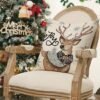 Unyqoos® Set van vier feestelijke kussenhoezen met kerstmotieven voor warme sfeer