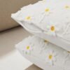 Unyqoos® Set van 2 sierlijke kussenslopen met bloemenpatroon en zachte fluwelen stof