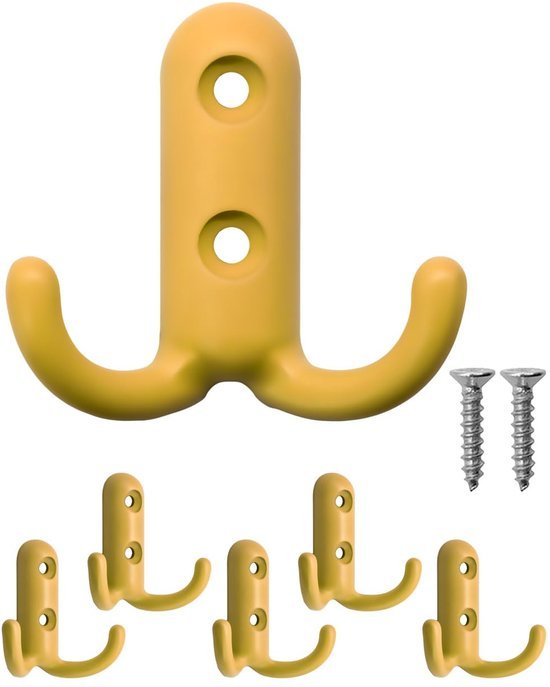 550x687-390.jpg Unyqoos® Set van vijf kleurrijke dubbele haken voor kinderkamers en kleuterscholen