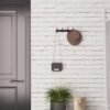 Unyqoos® Stijlvolle Zwarte Wandkapstok Met Vier Stevige Dubbele Haken Voor Diverse Ruimtes Tot 20kg