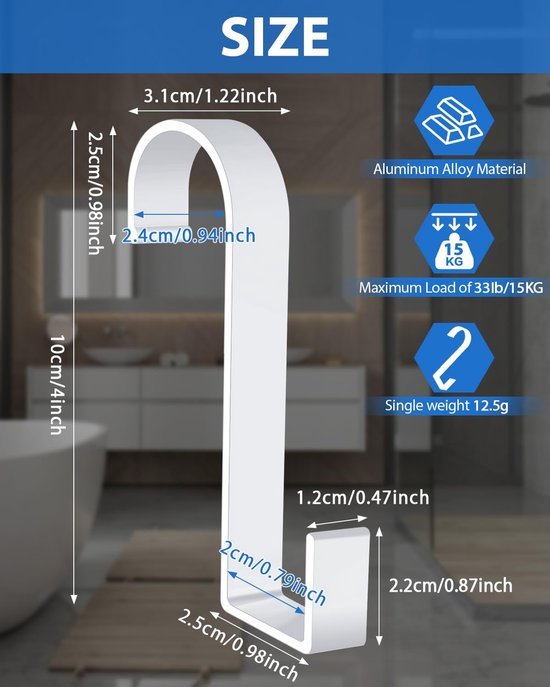 550x687-400.jpg Unyqoos® Set van 6 multifunctionele haken voor handdoeken en radiatoren in huis