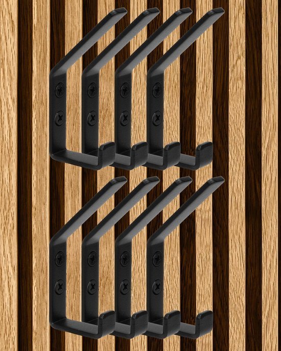 550x687-401.jpg Unyqoos® Set van 8 robuuste dubbele haken voor akoestische panelen en wanden