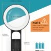 Unyqoos® Handzaam vergrootglas met LED-verlichting en dubbele lens voor nauwkeurig lezen
