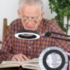 Unyqoos® Dimbare bureaulamp met vergrootglas en klem voor flexibel gebruik