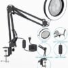 Unyqoos® Dimbare bureaulamp met vergrootglas en klem voor flexibel gebruik
