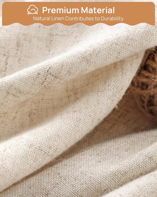 Unyqoos® Elegant Douchegordijn in Linnenlook met Schimmelwerende en Waterdichte Eigenschappen