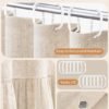 Unyqoos® Elegant Douchegordijn in Linnenlook met Schimmelwerende en Waterdichte Eigenschappen