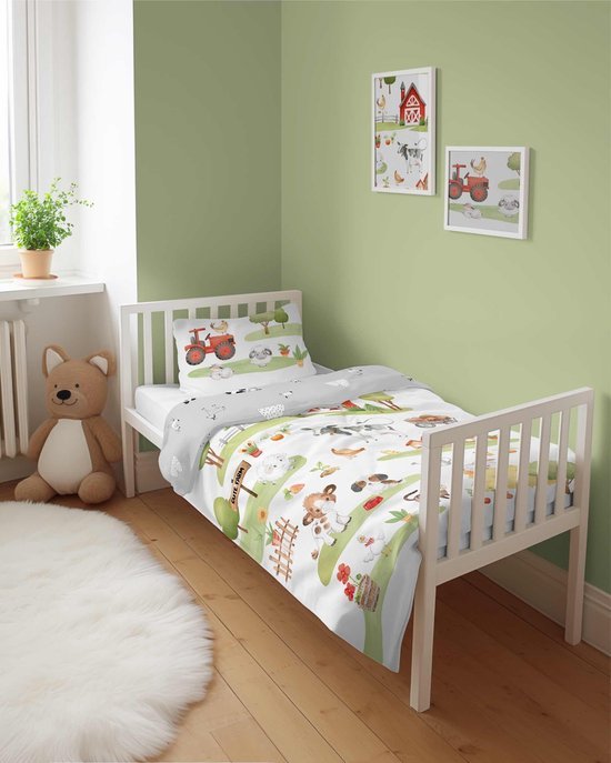 Unyqoos® Kinderbeddengoedset met boerderijthema voor comfortabel en stijlvol slapen