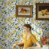 Unyqoos® Zelfklevend vintage bloemenbehang met aquarel motief voor muren en meubels