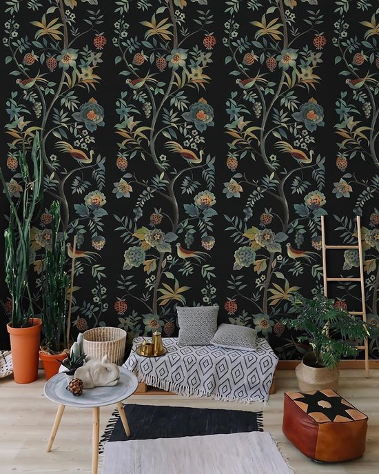 550x687-81.jpg Unyqoos® Waterdicht zelfklevend bloemen- en vogelbehang voor muren en meubels
