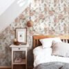 550x687-85.jpg Unyqoos® Roze en witte zelfklevende decoratieve folie met bloemenpatroon voor elke ruimte