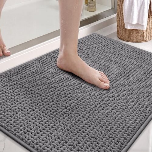 550x687-98.jpg Unyqoos® Zachte en absorberende badmat in grijs voor badkamer comfort en veiligheid