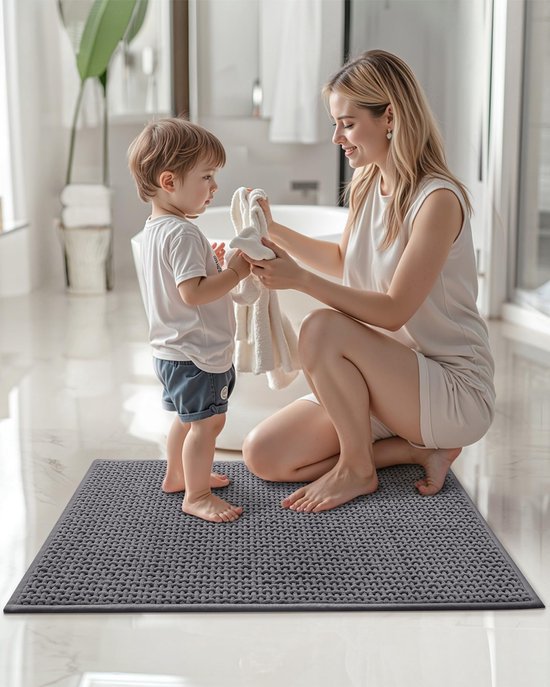 550x687-99.jpg Unyqoos® Zachte en absorberende badmat in grijs voor badkamer comfort en veiligheid