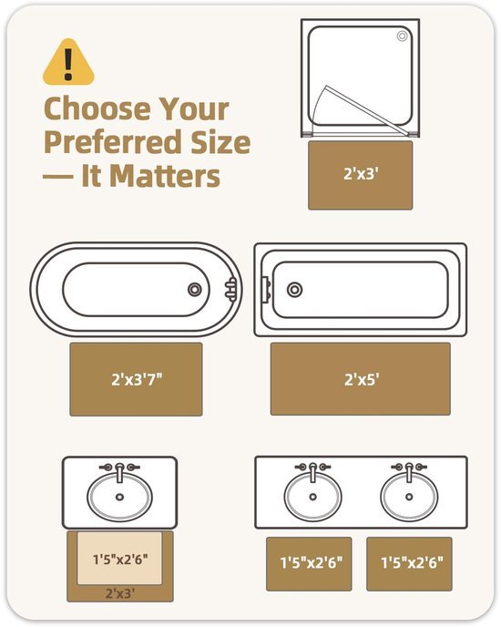 Unyqoos® Absorberende wasbare badmat met antislip voor badkamer en bijkeuken