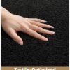 Unyqoos® Zwarte antislip badmat van microvezel 60x90 cm voor ultiem comfort