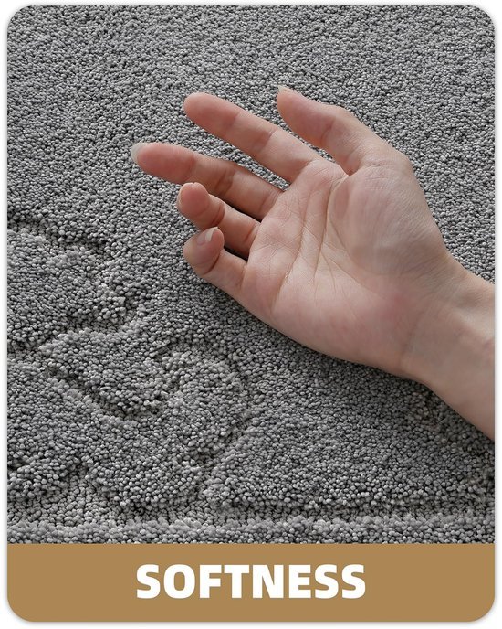 Unyqoos® Grijze badmat voor badkamer en wasruimte met antislip en sneldrogende eigenschappen
