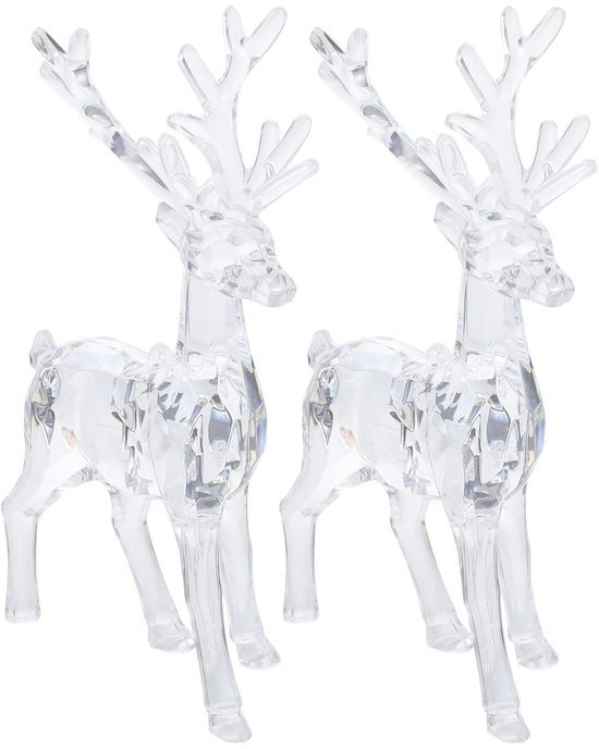550x688-39.jpg Unyqoos® Set van 2 Transparante Acryl Rendieren voor Kerst- en Feestdecoratie