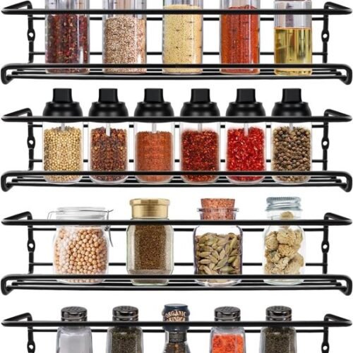 Unyqoos® Metalen hangend kruidenrek voor muurmontage zonder boren in moderne stijl