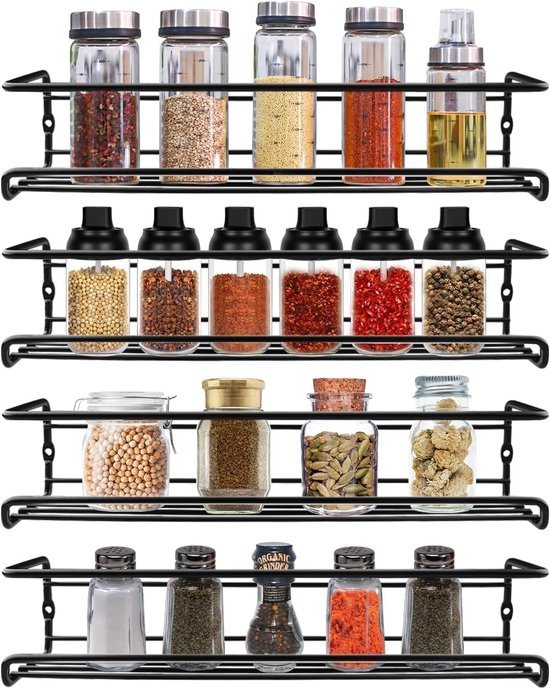 Unyqoos® Metalen hangend kruidenrek voor muurmontage zonder boren in moderne stijl