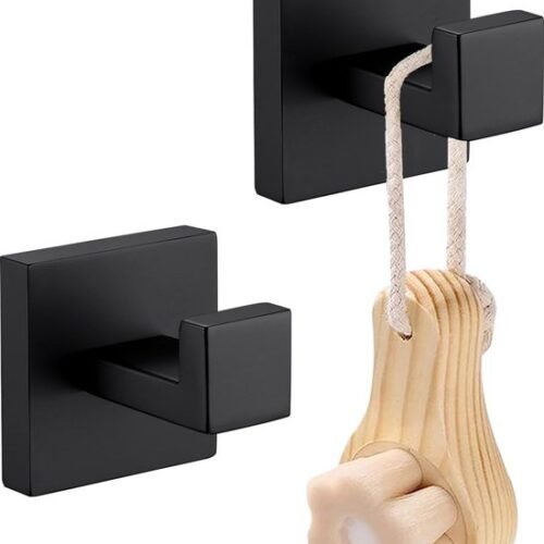 550x688-42.jpg Unyqoos® Set van twee matzwarte wandhaken voor badkamer en keuken met moderne uitstraling