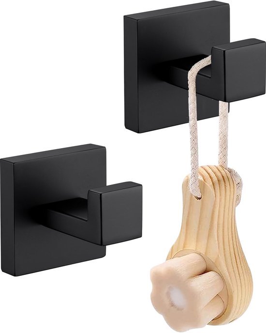 550x688-42.jpg Unyqoos® Set van twee matzwarte wandhaken voor badkamer en keuken met moderne uitstraling