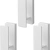 Unyqoos® Set van drie minimalistische wandhaken in wit voor veelzijdig gebruik