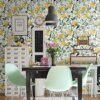 Unyqoos® Zelfklevend vintage bloemenbehang met aquarel motief voor muren en meubels