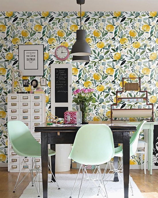 Unyqoos® Zelfklevend vintage bloemenbehang met aquarel motief voor muren en meubels