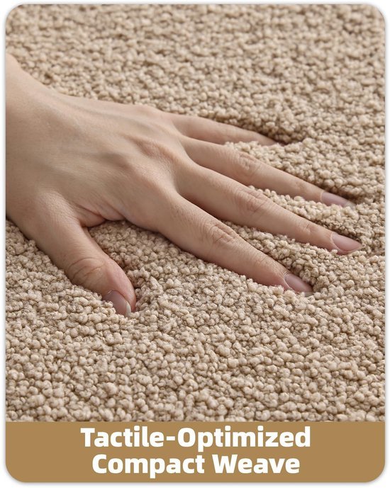 Unyqoos® Beige wasbare badmat met antislip voor badkamer en douche