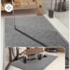 Unyqoos® Grijze badmat van chenille voor badkamer, douche en badkuip, 60 x 90 cm