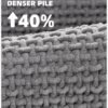 Unyqoos® Grijze badmat van chenille voor badkamer, douche en badkuip, 60 x 90 cm