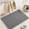 Unyqoos® Grijze Chenille Badmat 40 x 60 cm met Antislip en Sneldrogend Eigenschappen