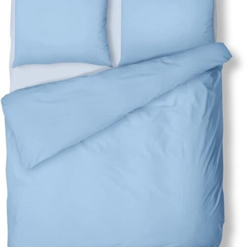 Unyqoos® Lichtblauw zomerbeddengoed set van microvezel met ritssluiting