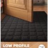 Unyqoos® Donkergrijze antislip deurmat voor binnen, vuilvangend en wasbaar, ideaal voor voordeuren en entrees