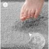 Unyqoos® Zachte Microvezel Badmat met Antislip en Hoge Waterabsorptie voor Badkamer, 40 x 60 cm, Lichtgrijs