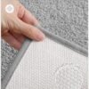 Unyqoos® Zachte Microvezel Badmat met Antislip en Hoge Waterabsorptie voor Badkamer, 40 x 60 cm, Lichtgrijs