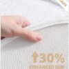 Unyqoos® Zachte en Absorberende Witte Badmat met Antislip Achterkant 50 x 80 cm