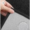 Unyqoos® Zwarte zachte badmat met antislip en waterabsorberend microvezelmateriaal