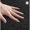 Unyqoos® Zwarte zachte badmat met antislip en waterabsorberend microvezelmateriaal