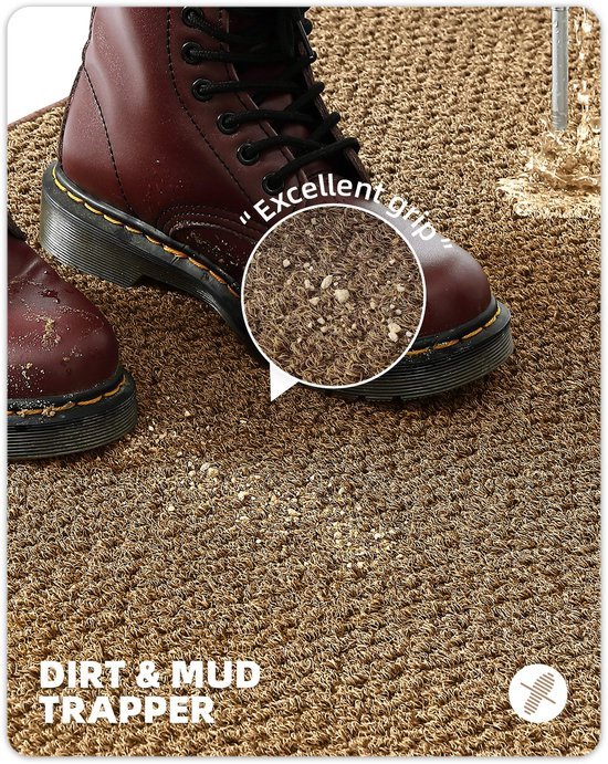 Unyqoos® antislip deurmat voor binnen en buiten, wasbaar en absorberend